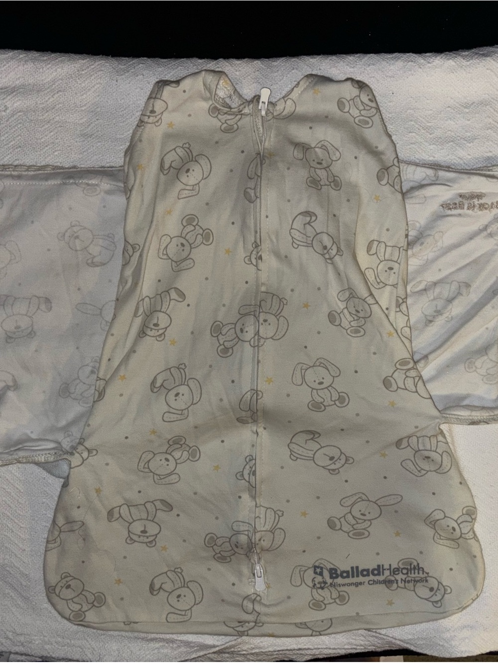 Halo Cream Bunny Zip Sleep Sack and Swaddle
